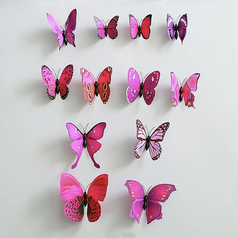 12Pcs 3D Butterfly Wall Stickers for Christmas Decor - Image 4