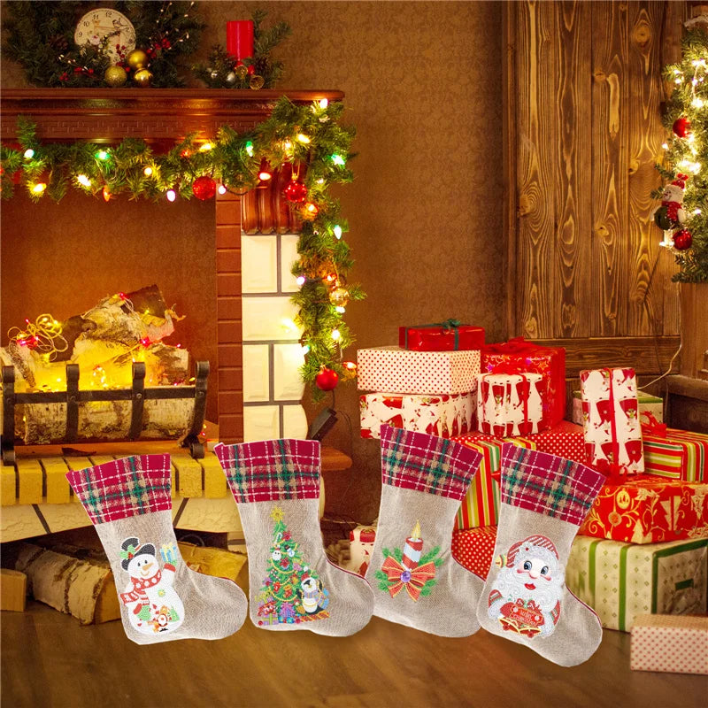 DIY Diamond Painting Christmas Sock Gift Bags - Image 28