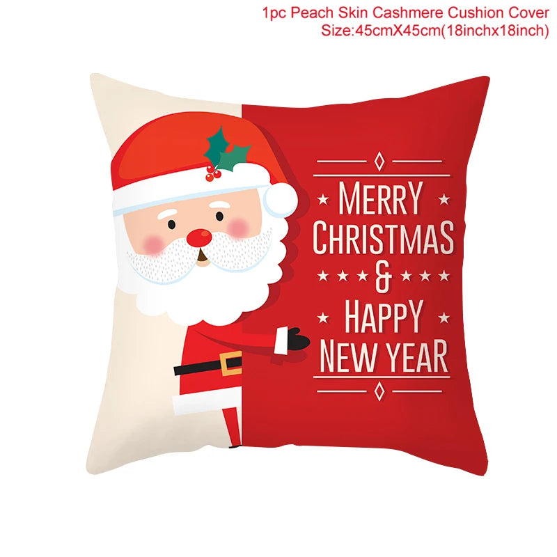 45cm Merry Christmas Cushion Cover - Festive Home Decor - Image 30