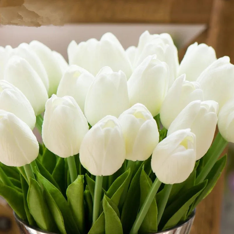 10/30pcs Realistic Artificial Tulip Flowers for Holiday Decor - Image 41