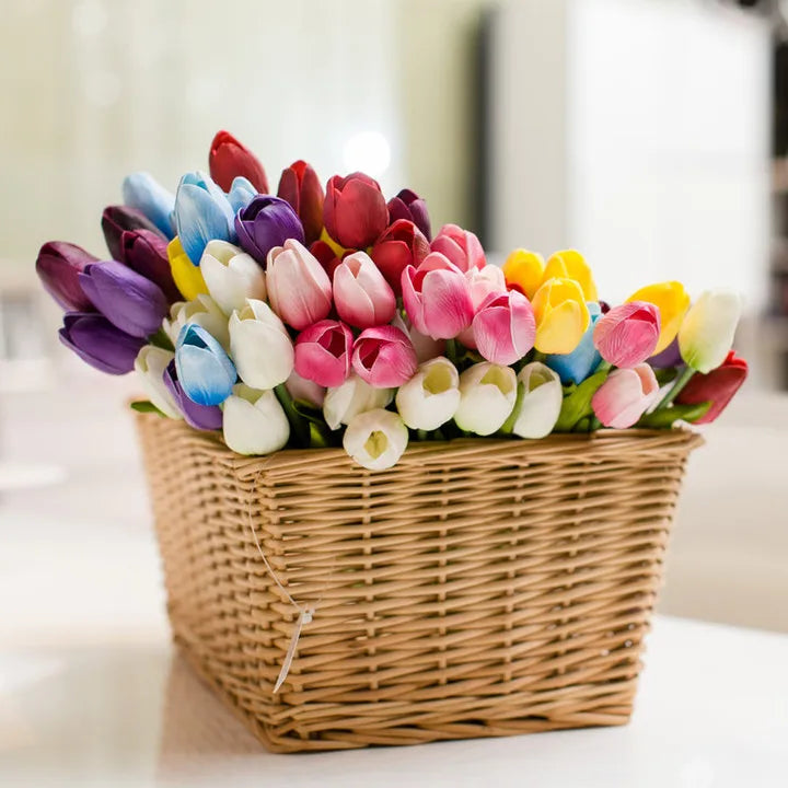 10/30pcs Realistic Artificial Tulip Flowers for Holiday Decor - Image 46