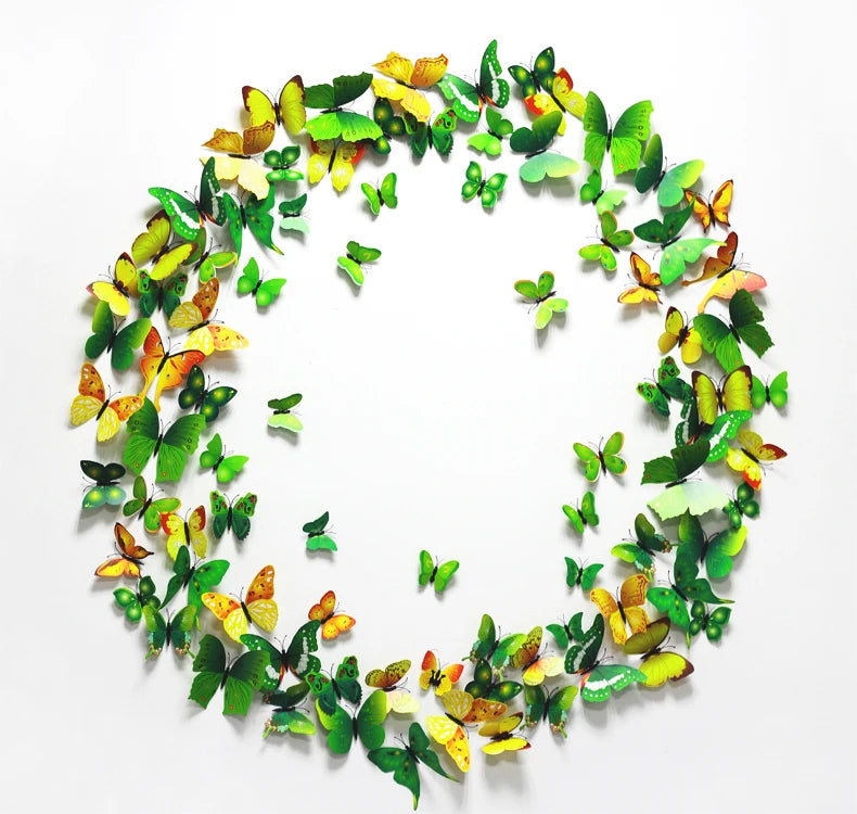 12Pcs 3D Butterfly Wall Stickers for Christmas Decor - Image 24