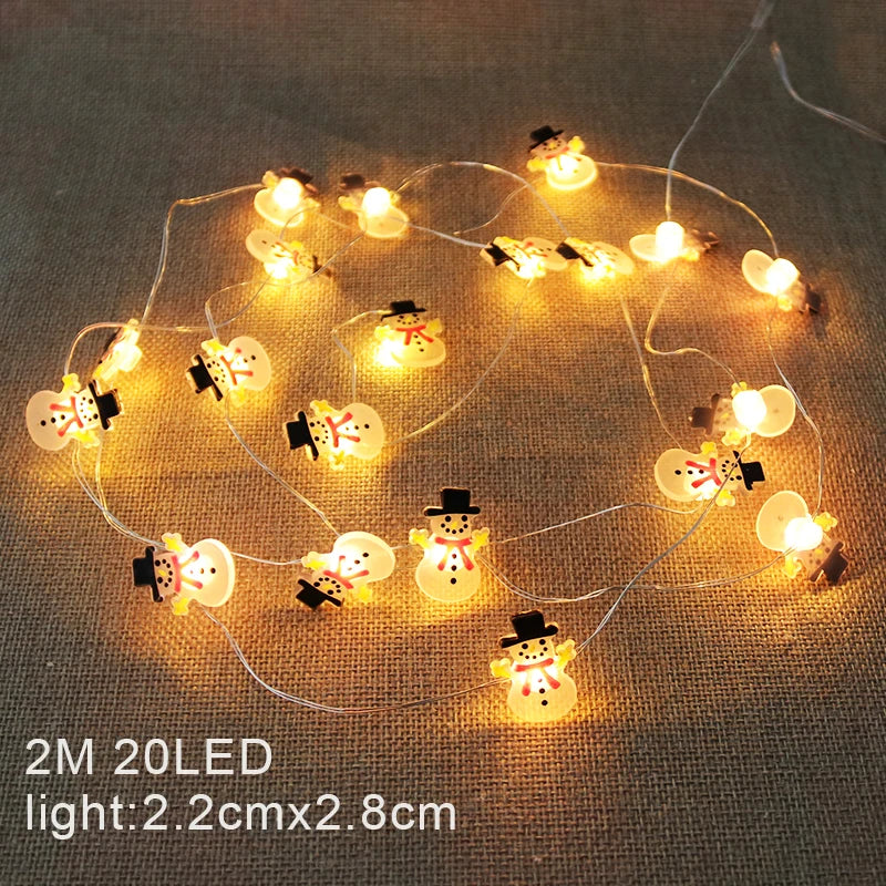 Enchanting Christmas LED String Lights: Santa & Snowflakes - Image 53