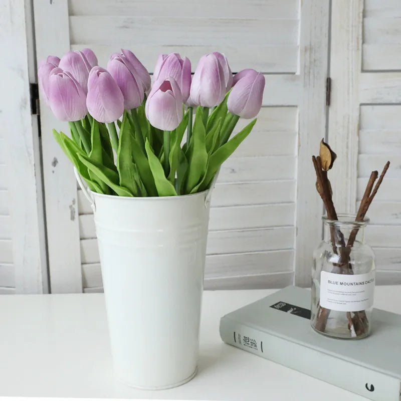 10/30pcs Realistic Artificial Tulip Flowers for Holiday Decor - Image 38