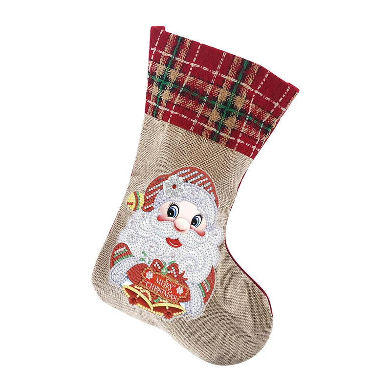 DIY Diamond Painting Christmas Sock Gift Bags - Image 17
