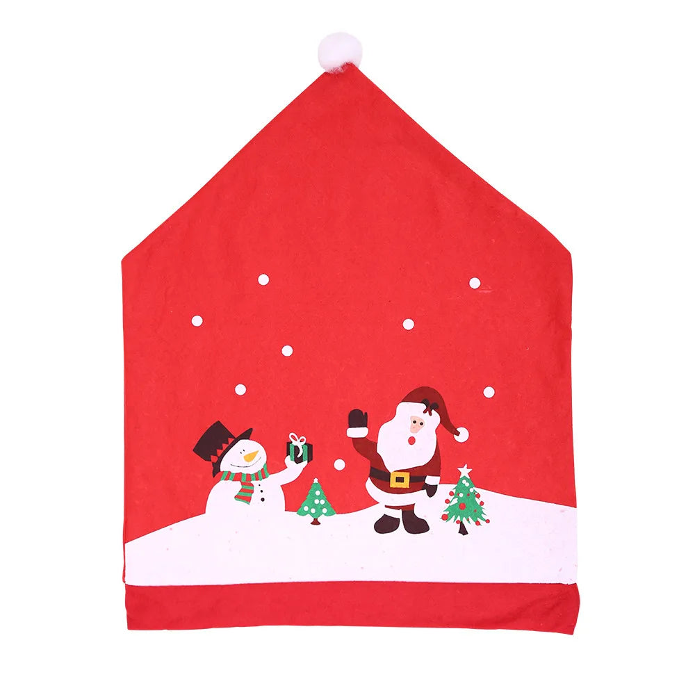 Festive Christmas Chair Back Covers - 1PC/6PCS - Image 3