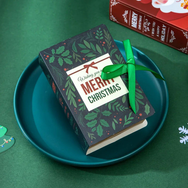 4 Christmas Book Shape Candy Gift Boxes - Image 8