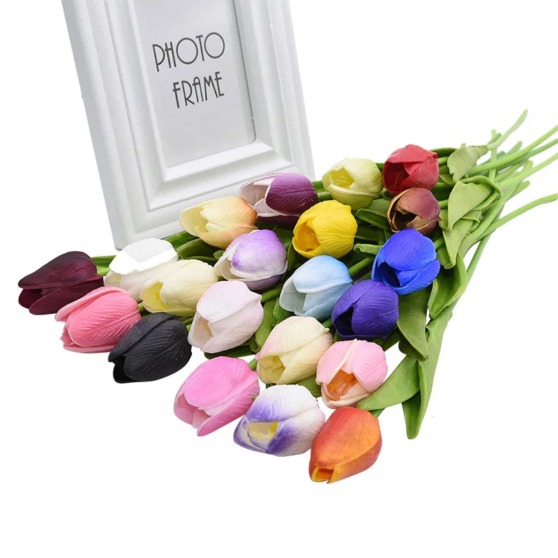 10/30pcs Realistic Artificial Tulip Flowers for Holiday Decor - Image 50