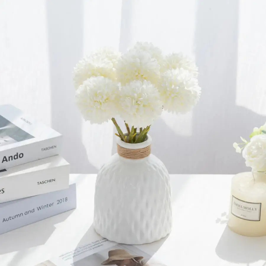 5Pcs Silk Chrysanthemum Flowers for Christmas Décor - Image 7