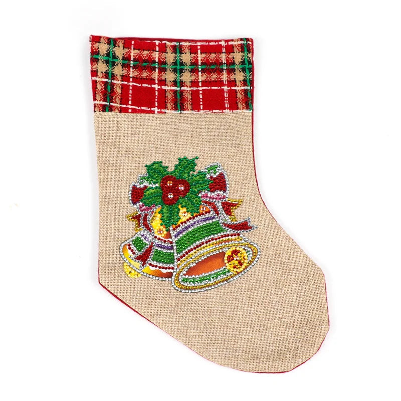 DIY Diamond Painting Christmas Sock Gift Bags - Image 18