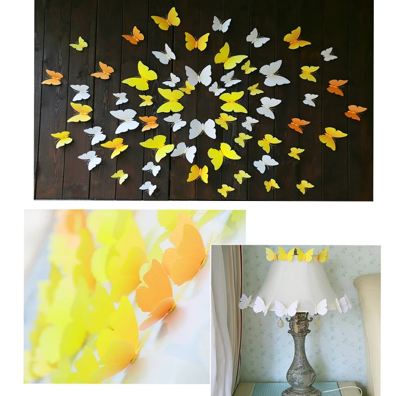 12Pcs 3D Butterfly Wall Stickers for Christmas Decor - Image 7