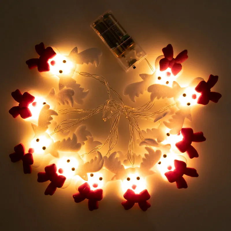 Enchanting Christmas LED String Lights: Santa & Snowflakes - Image 34
