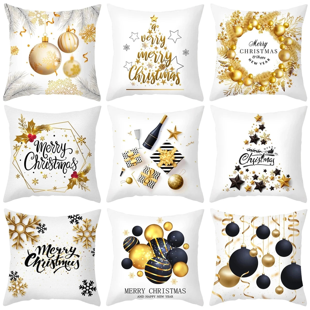 45cm Merry Christmas Cushion Cover - Festive Home Decor - Image 5