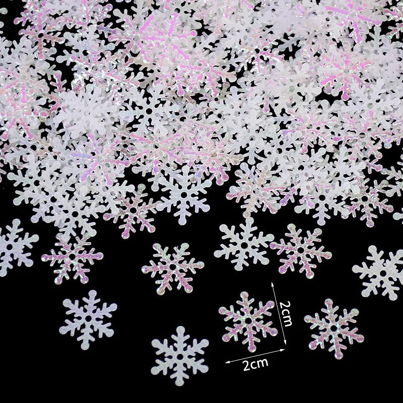 300pcs Festive Snowflake Confetti for Christmas Decor - Image 14