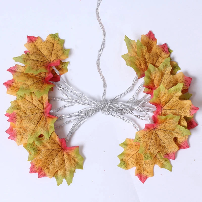 Enchanting LED Maple Leaf String Lights for Festive Decor - Image 8
