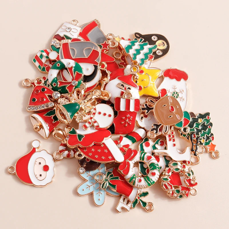 Adorable Christmas Elk and Snowman Charms Set - Image 46