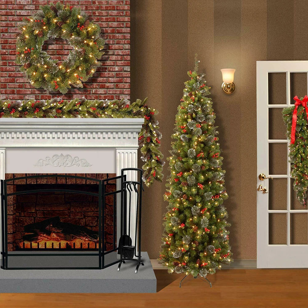 6FT/9FT Illuminated Red Fruit Christmas Garland - Image 22