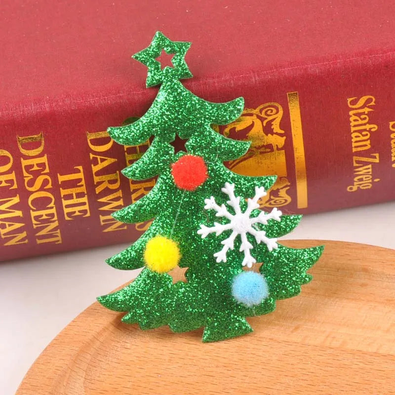 5pcs Festive Felt Christmas Tree & Snowflake Stickers - Image 18