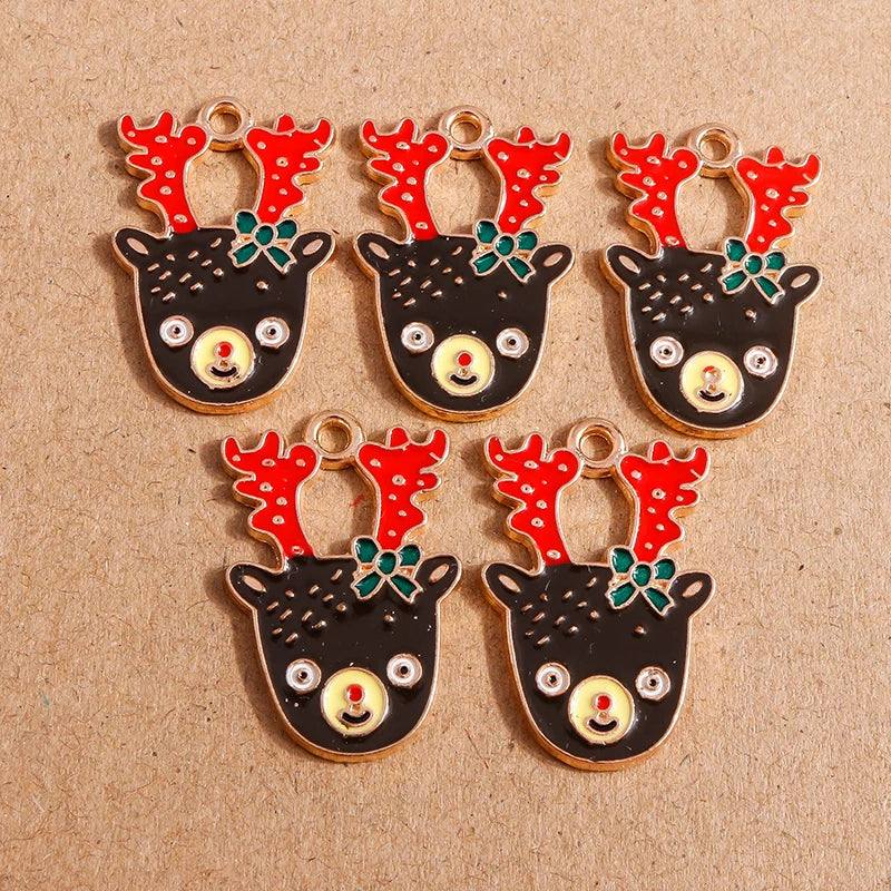 Adorable Christmas Elk and Snowman Charms Set - Image 35