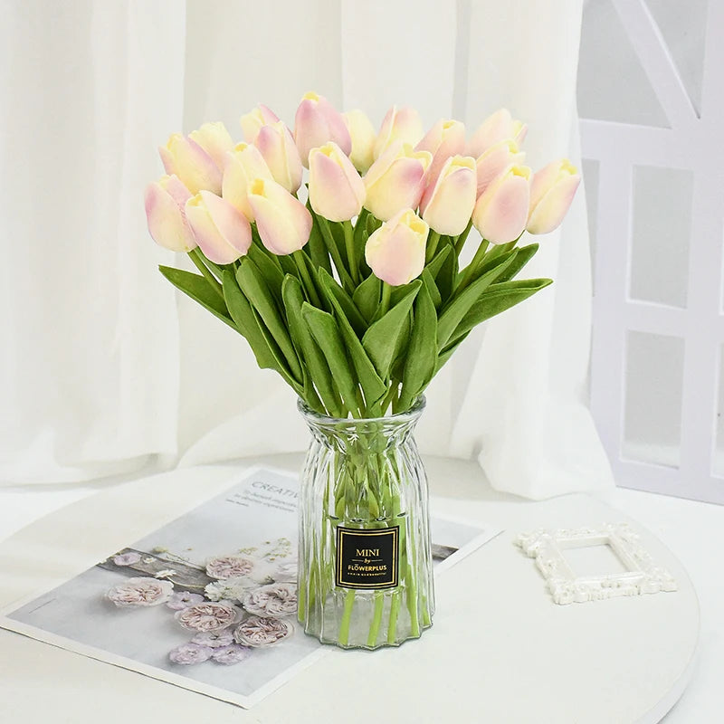 10/30pcs Realistic Artificial Tulip Flowers for Holiday Decor - Image 20