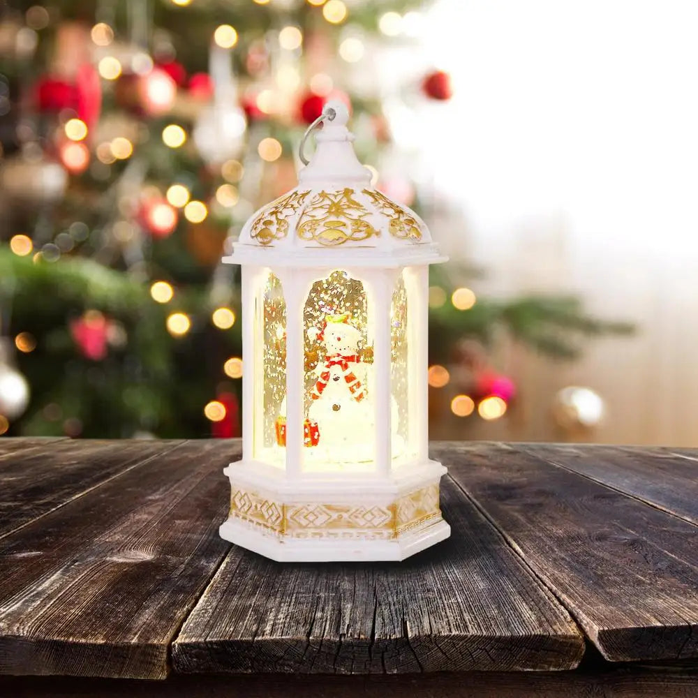 Glittering Christmas Lanterns: Retro Snowman Night Light - Image 14
