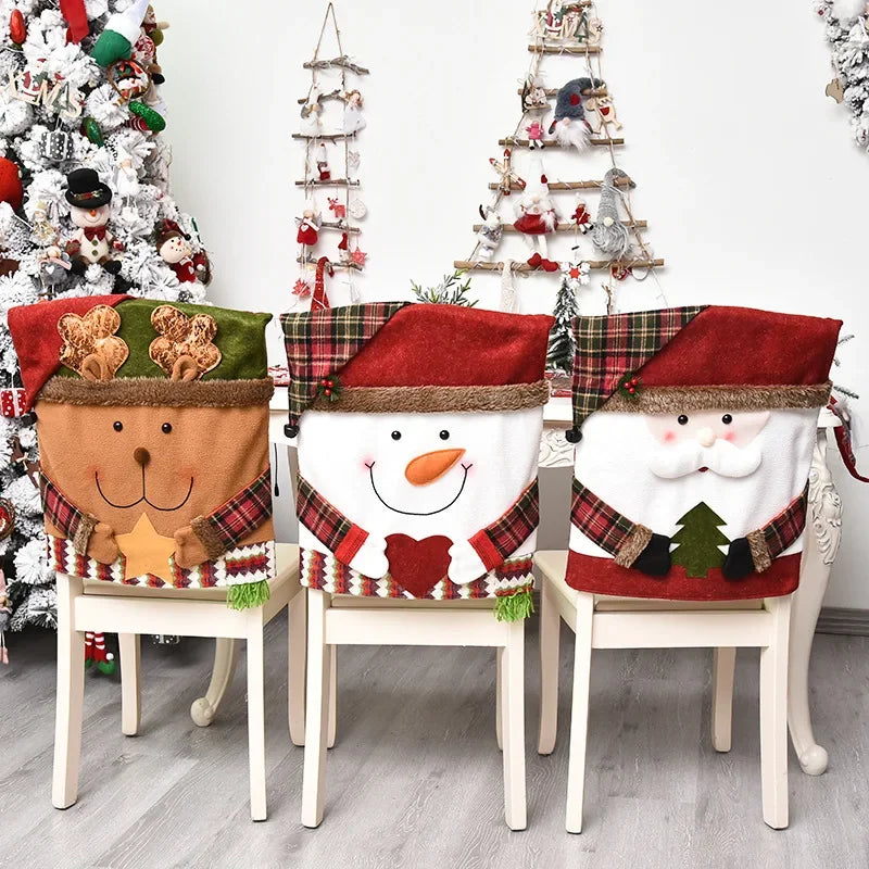 Charming Christmas Chair Back Stretch Covers - Image 11