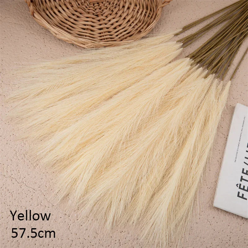 10 Pcs Blue Pampas Grass for Christmas Decor - Image 2