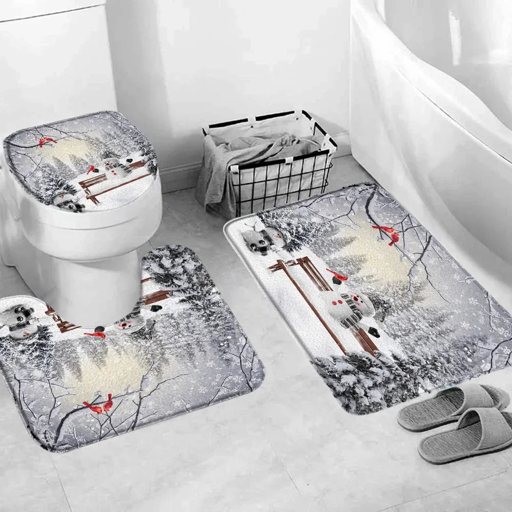 Festive Red Truck Christmas Bathroom Set - Image 16