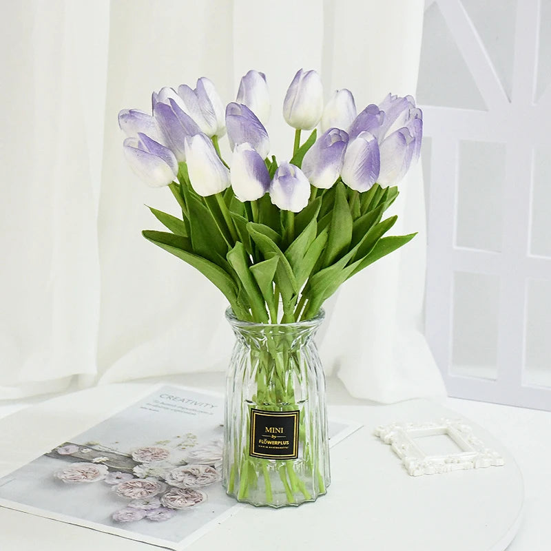 10/30pcs Realistic Artificial Tulip Flowers for Holiday Decor - Image 19