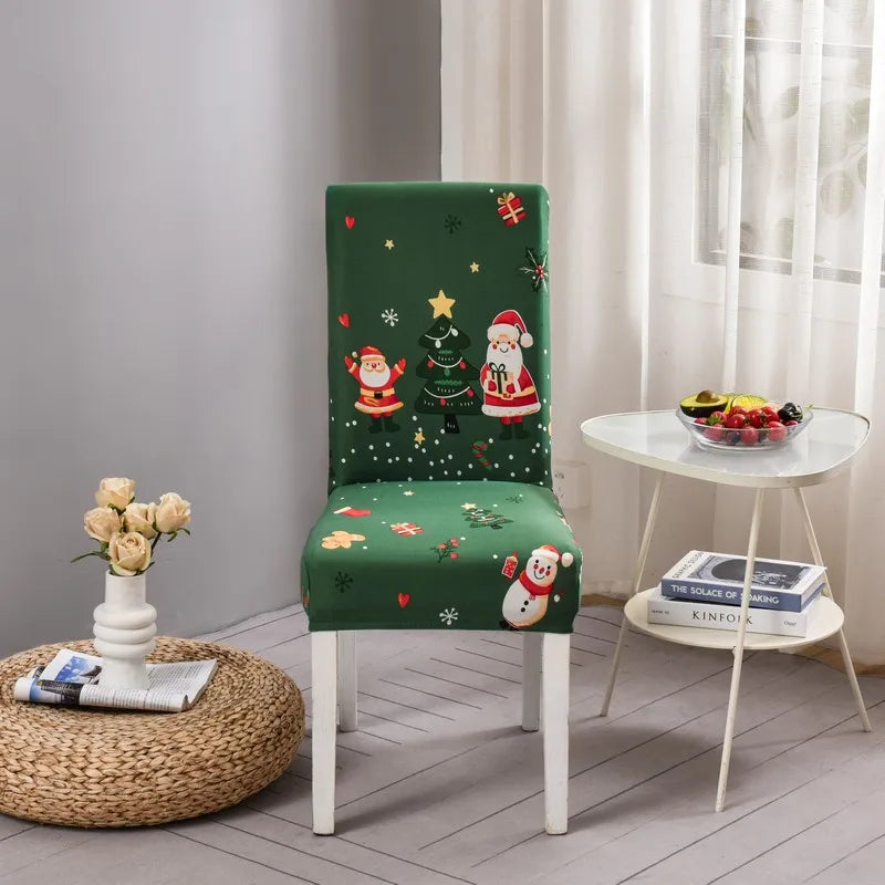 Festive Elastic Chair Covers for Holiday Cheer - Image 40