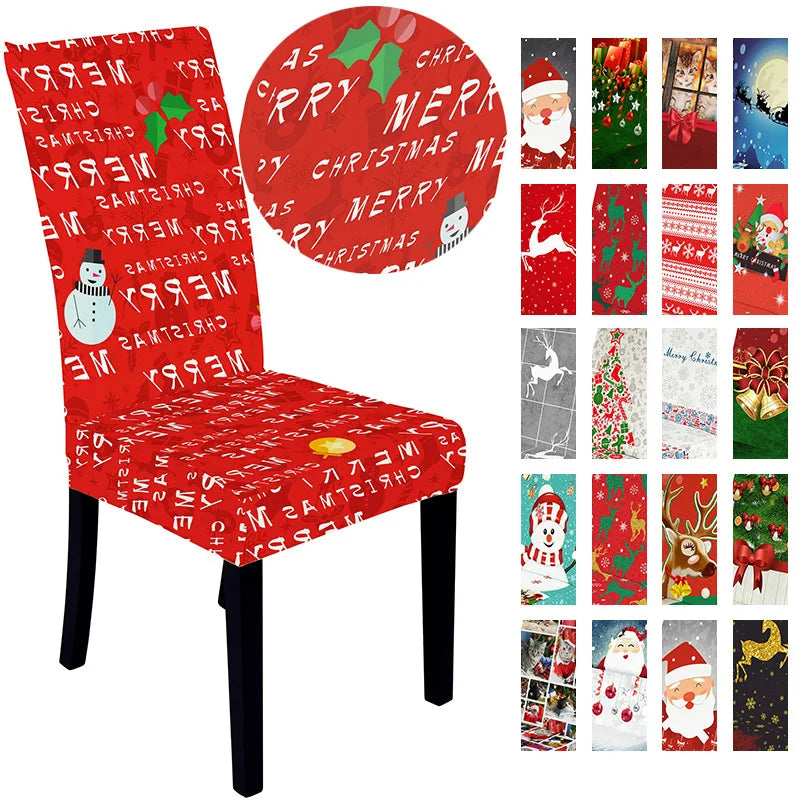 Festive Santa & Snowman Christmas Chair Covers - Image 3