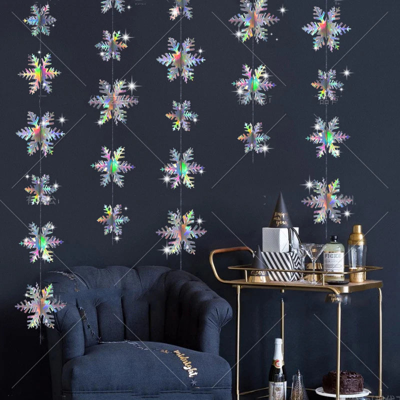 3D Paper Snowflake Garland for Winter Celebrations - Image 17