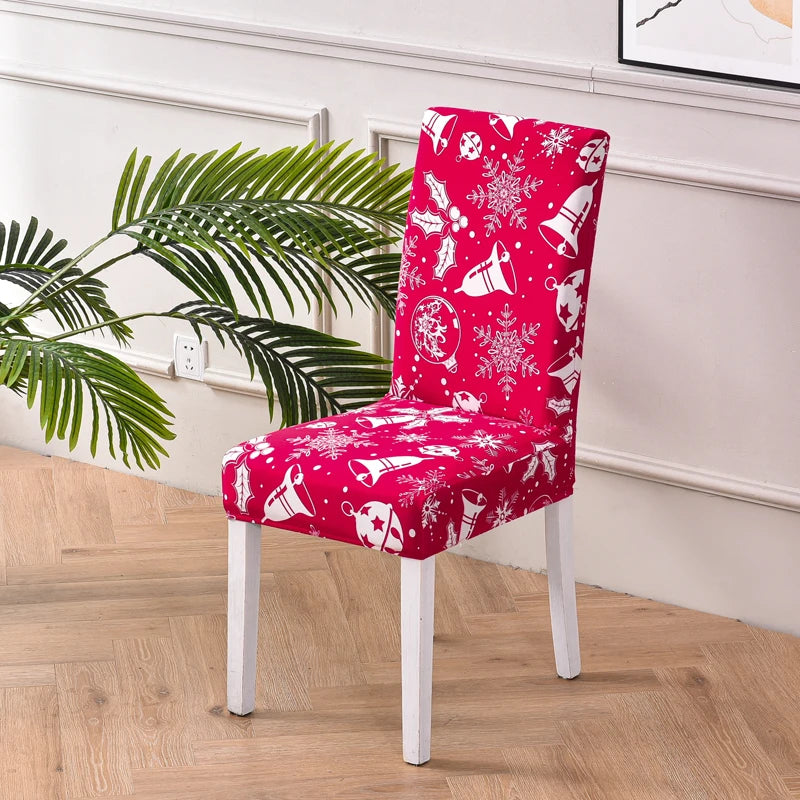 Festive Elastic Chair Covers for Christmas Gatherings - Image 36