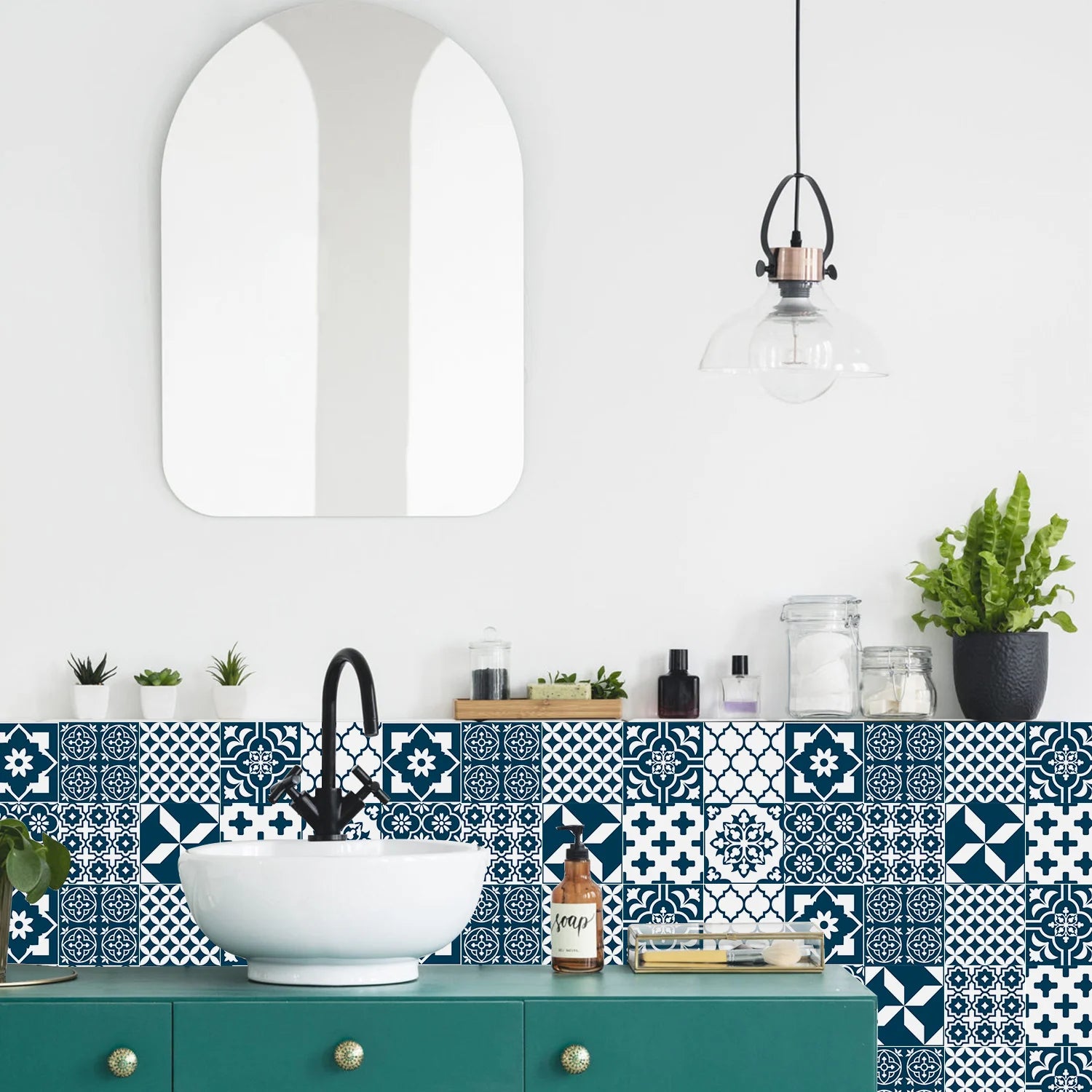 24 Retro Mandala Waterproof Wall Stickers for Christmas - Image 6
