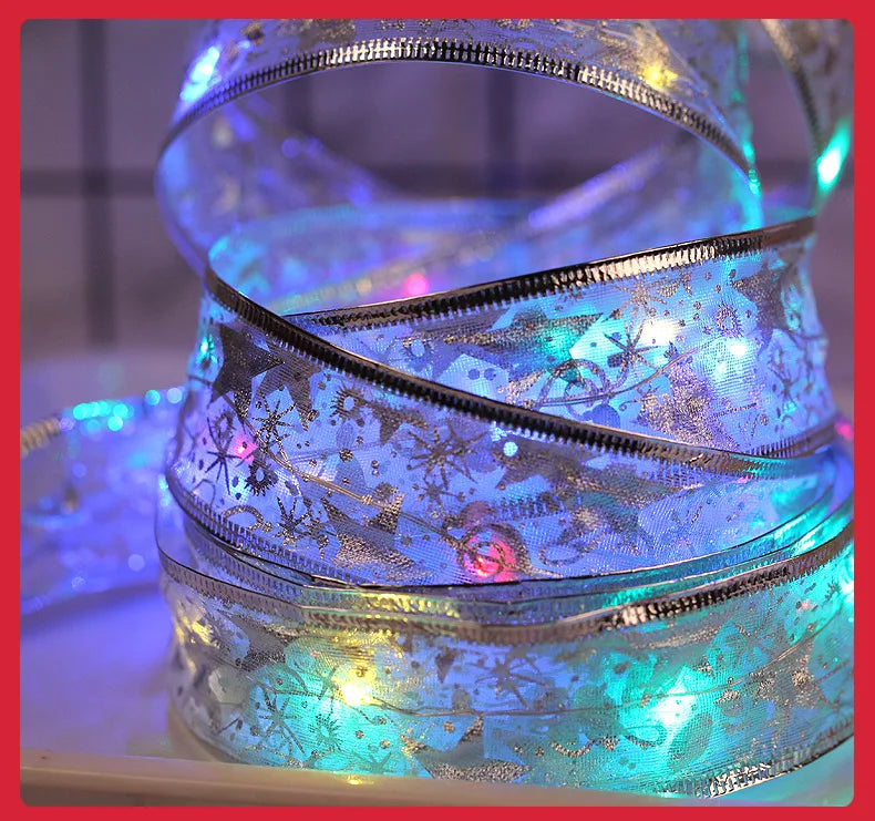 Enchanting Christmas Fairy Light Ribbon Ornaments - Image 21