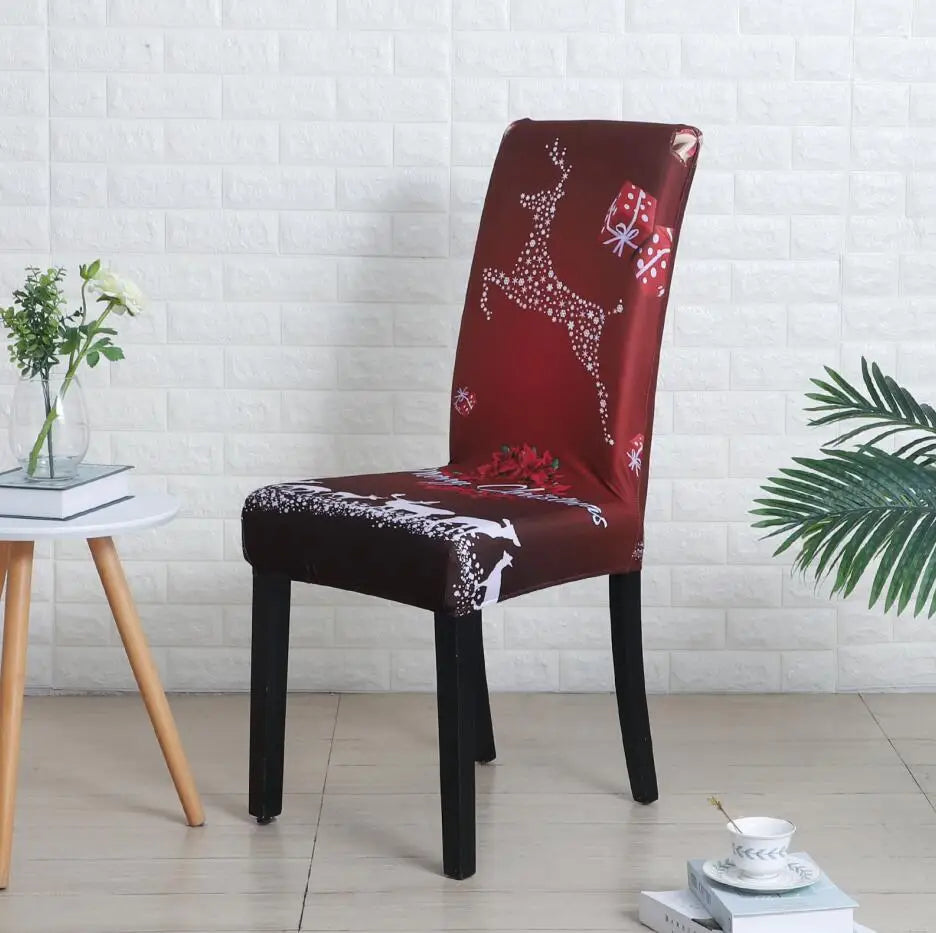 Festive Red & White Christmas Chair Covers - Image 10