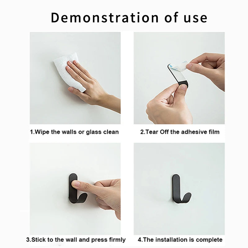 6Pcs Self-Adhesive Wall Hooks for Home Organization - Image 5