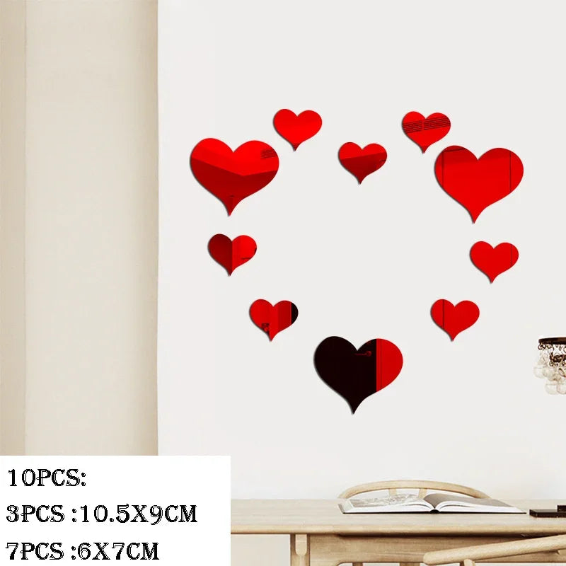 Festive Circular 3D Mirror Wall Decals for Christmas - Image 17