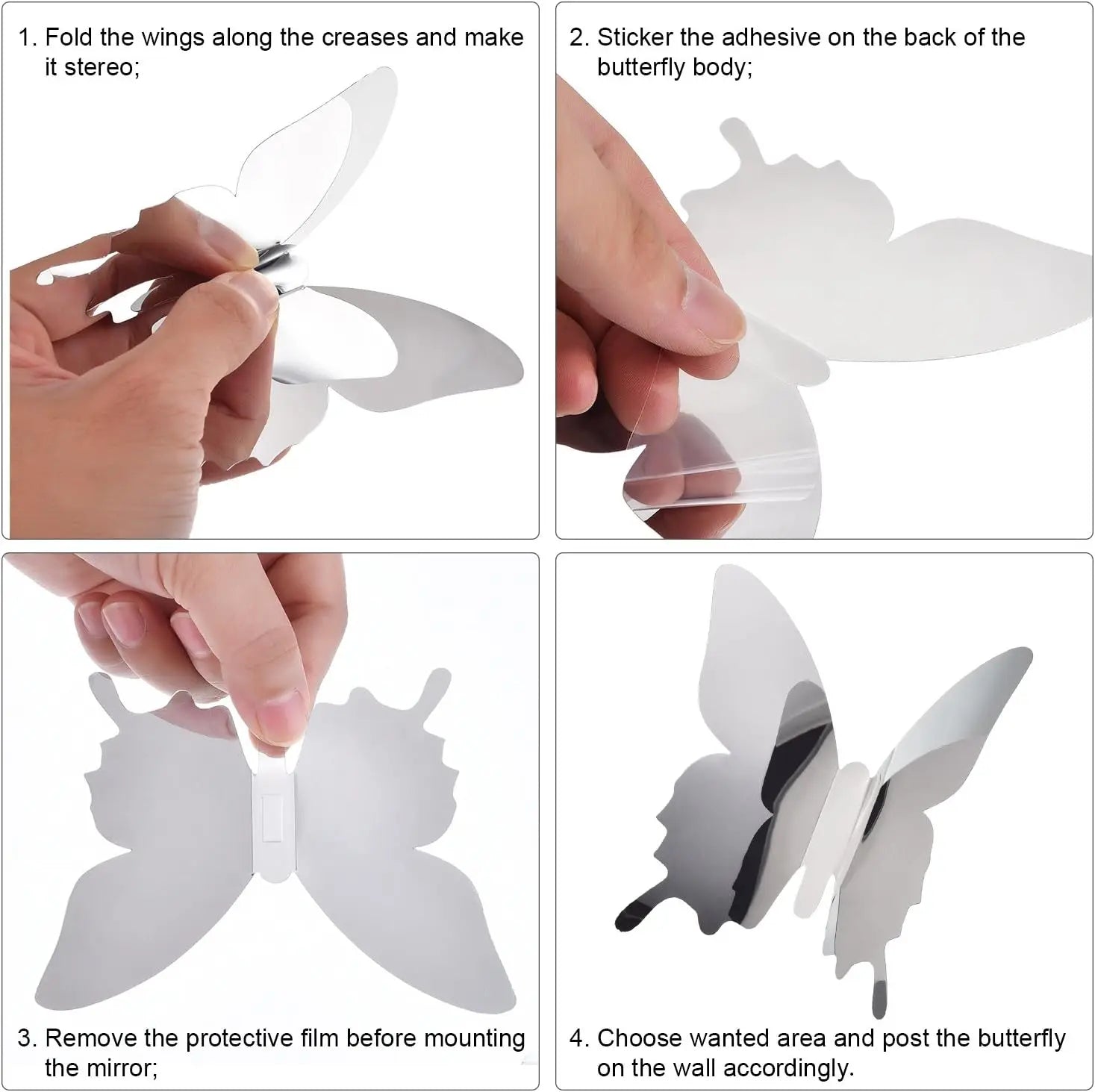 12PC 3D Butterfly Mirror Wall Stickers for Christmas Decor - Image 15