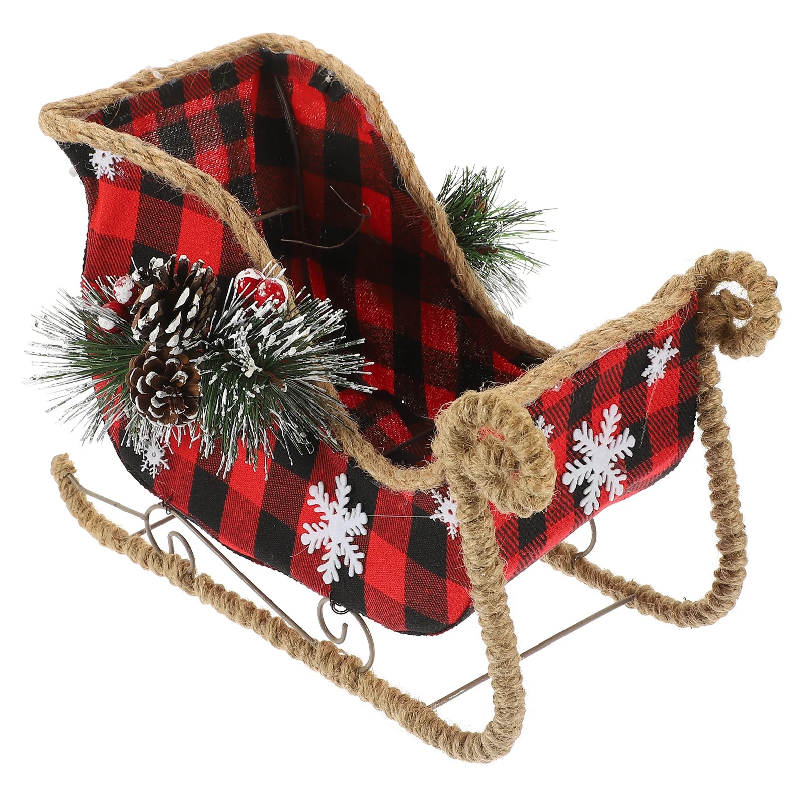 Charming Sleigh Ornament for Christmas Table Decor