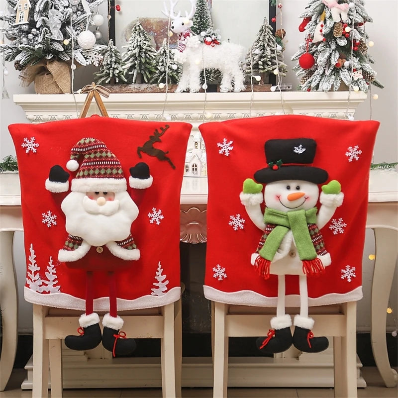 Festive Santa Chair Back Covers for Christmas - Image 11