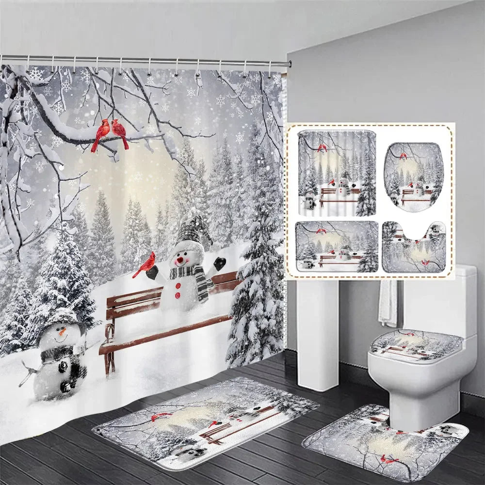 Festive Red Truck Christmas Bathroom Set - Image 14
