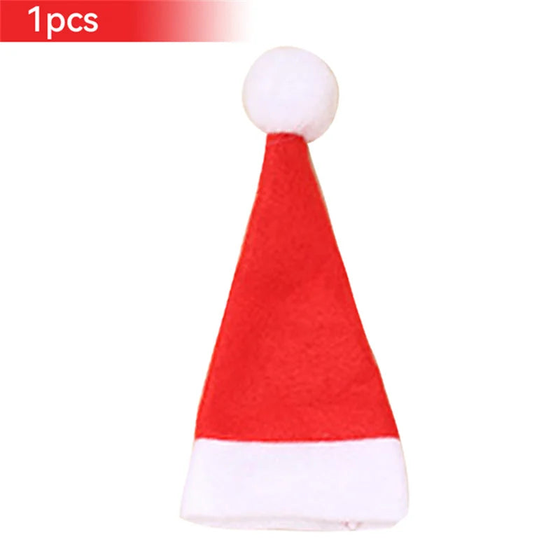 Festive Mini Santa Hat Bottle Covers for Christmas - Image 18