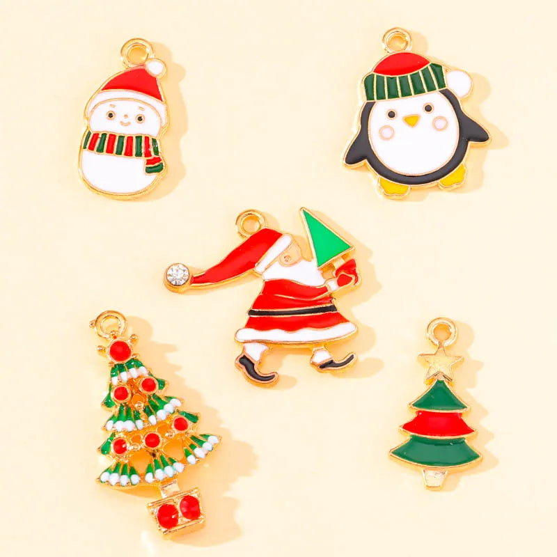 45Pcs Cartoon Christmas Enamel Charms for DIY Jewelry - Image 51