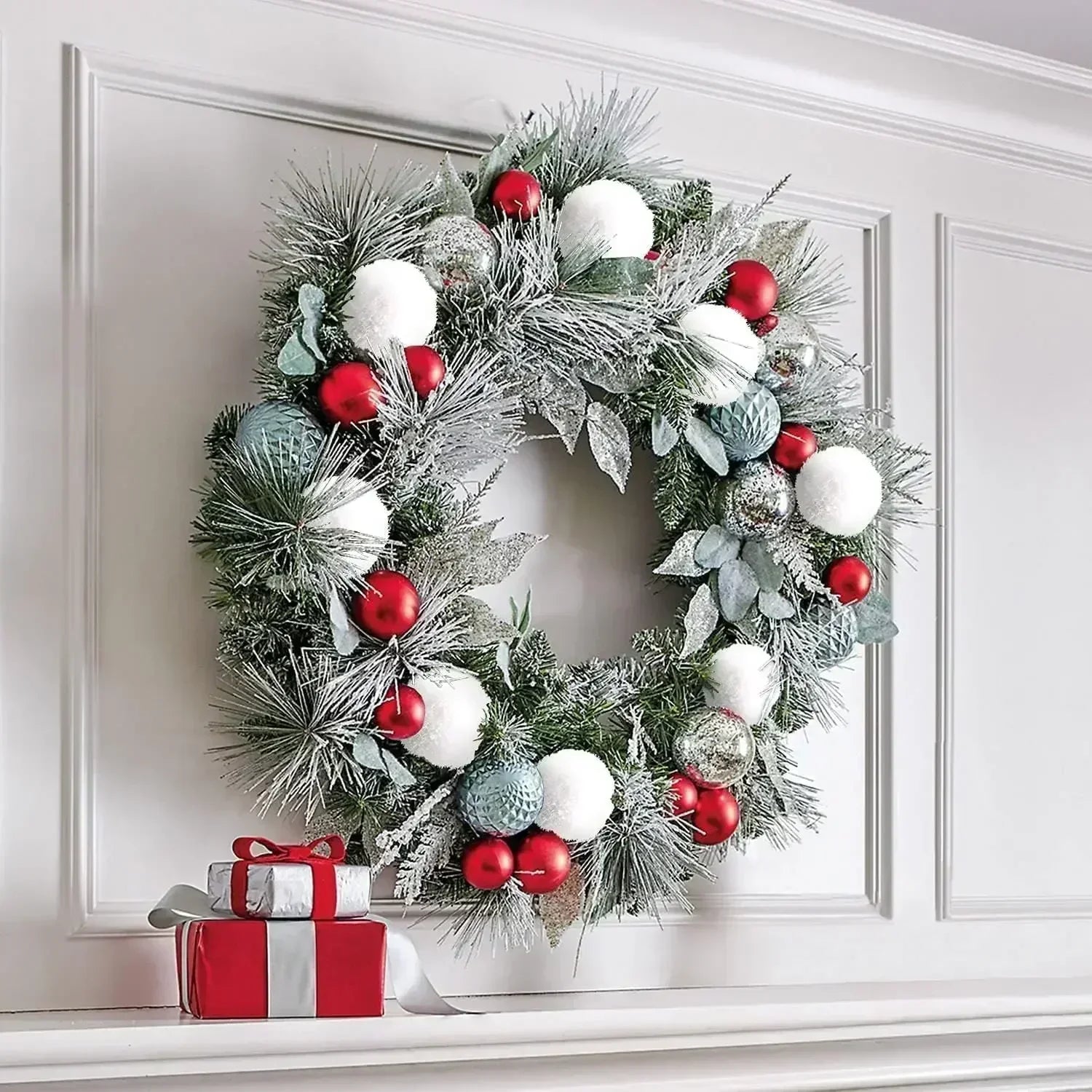 White Foam Snowball Ornaments for Holiday Decorating - Image 7