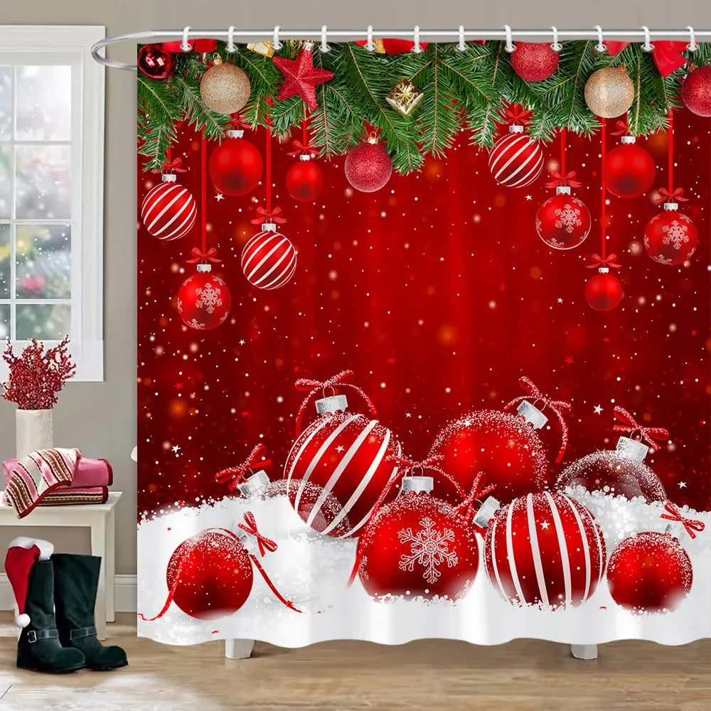 Festive Red Truck Christmas Bathroom Set - Image 18