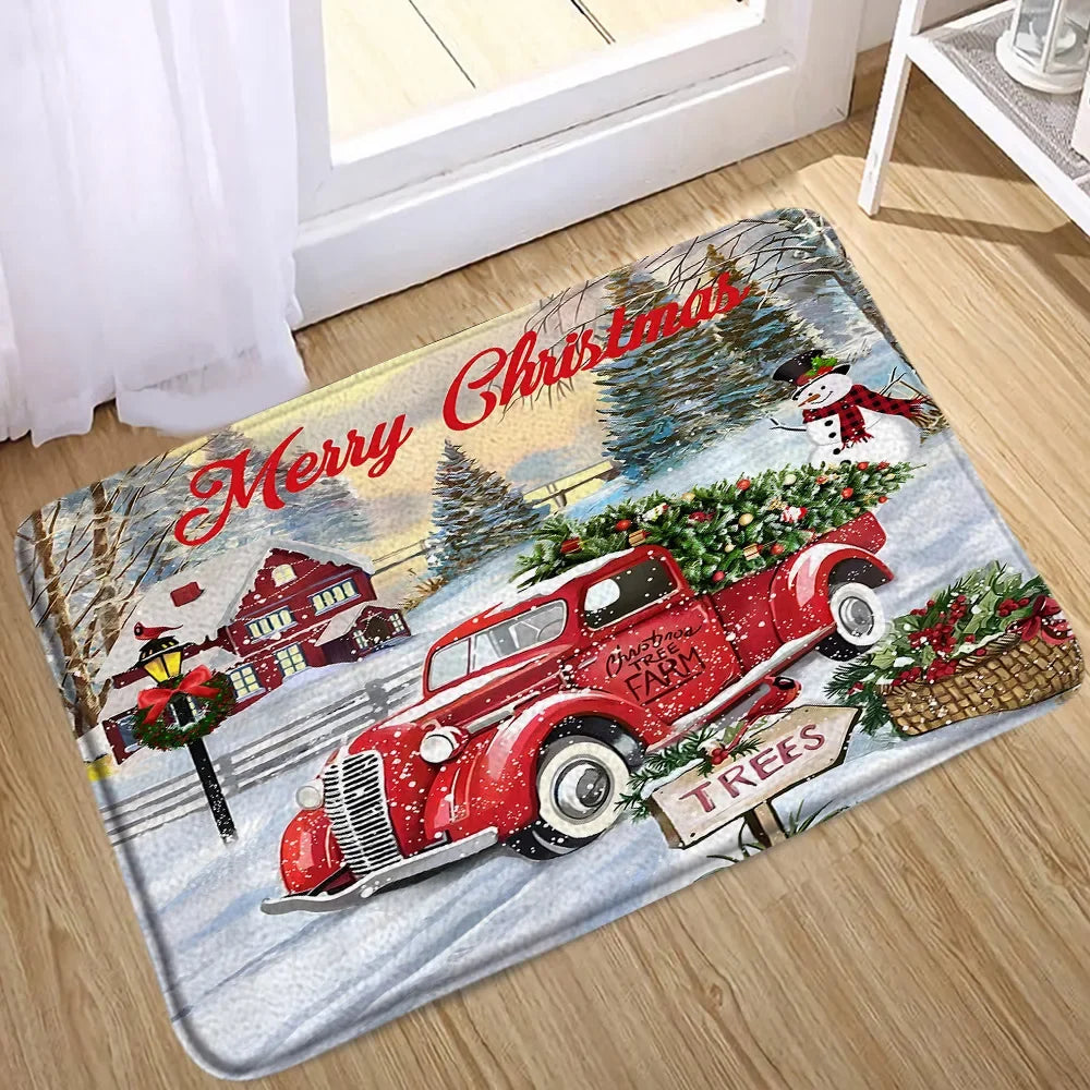 Festive Red Truck Christmas Bathroom Set - Image 27