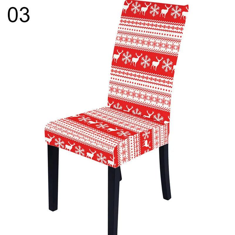 Festive Santa Snowflake Chair Covers for Christmas - Image 23