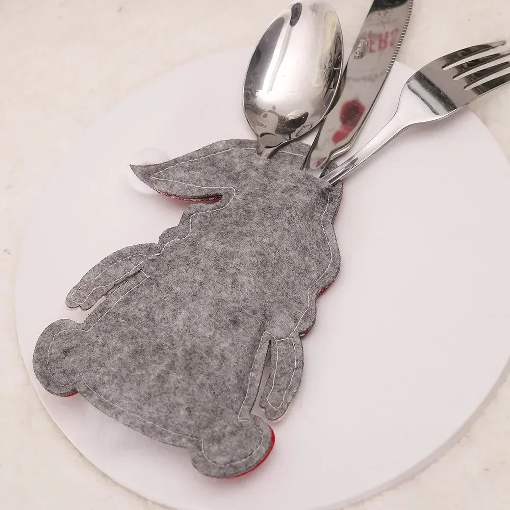 Santa Claus Cutlery Holder - Festive Table Decor - Image 7