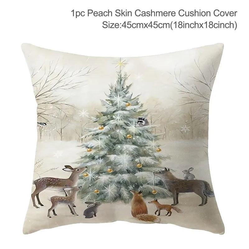 45cm Merry Christmas Cushion Cover - Festive Home Decor - Image 40